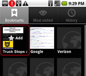 Android Add Bookmark