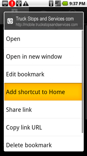 Android Add shortcut to Home Popup