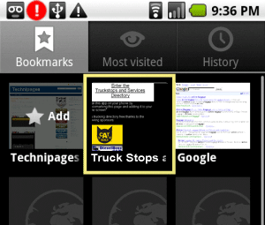 Android Add Bookmark Popup