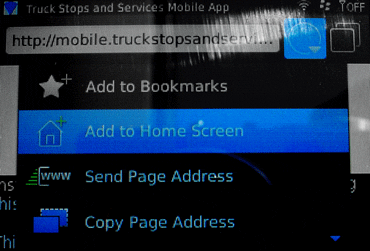 Blackberry Add to Home Screen