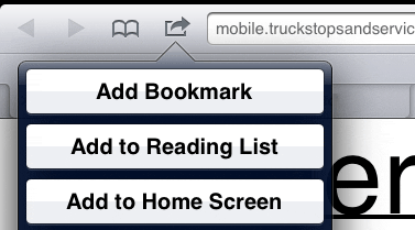 iPad and iPhone Add to Home Screen