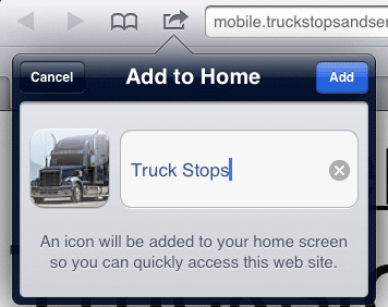 iPhone and iPad Add to Home Screen