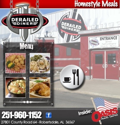 http://www.truckstopsandservices.com/use_images/Derailed_Diner_menu.pdf